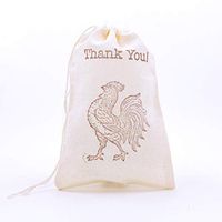 Thank You Rooster Favor Bag Muslin Party Favor Gift Bag Rustic Wedding Welcome Birthday Baby Shower Gift Bag Country Western Gift Bag