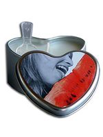 Earthly Body Edible Massage Heart 3-in-1 Candle (Aroma Candle, Moisturizer, Massage Oil) - Watermelon