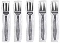 Karat U3530B 7" Poly-Wrapped Heavy-Weight Disposable Fork, Black (Pack of 1000) (Fivе Расk)
