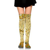 Gustav Klimt Paintings Cotton Compression Socks for Women. Graduated Stockings for Nurses, Maternity, Travel, Flight,Varicose Veins,Running & Fitness, Calf Support.