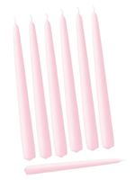 D'light Online Elegant Taper Premium Quality Candles, Hand-Dipped, Dripless and Smokeles - Set of 12 Individually Wrapped (10 Inch, Pink)