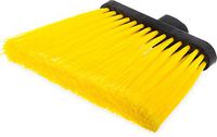 Carlisle 3686704 Duo-Sweep Medium Duty Flagged Angle Broom Head, Polypropylene Bristle, 8" Overall Length x 12" Width, Yellow (Case of 12)