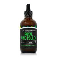 RAW Forest Foods - Pine Pollen Tincture Extract (4 Ounce) - Supports Immune System Health, Boosts Hormonal Balance, Packed with Amino Acids and Androgenic Herbal Benefits, Great for Hair and Skin Care