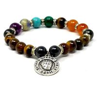 Karelia Creations Tiger Eye and Shungite Chakra Bracelet (Solar Plexus) - for EMF Radiation, Protection, Healing, Energy Balancing - Men, Women, Teens, Seniors