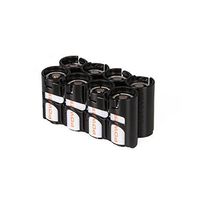 Storacell by Powerpax CR123 Battery Caddy, Black, Holds 8 Batteries