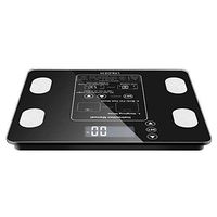 LEADZM AW938 180kg/100g Digital Body Fat Scale Health Analyser Fat Muscle BMI Black