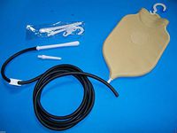 Tim Shop 2 Qt.New Deluxe Douche Open-top Heavy Duty Bag and Strong Tubing Enema Bag Black Easy Tap Drain Latex