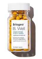 Briogeo B. Well Hair Supplements 60 Capsules! Formulated with Omega 3, 6, 9 and Biotin Vitamin! Vegan, Paraben Free & Cruelty Free! Daily Supplement for Healthy Hair!