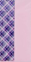 Purple Tartan Plaid Design and Solid Pink Pack of Decorative Premium Gift Wrapping Tissue Paper