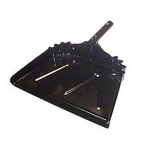 HUB City Industries 65-6 Dust Pan, Hd Metal Dust Pan, Black Enamel, 12" Wide