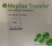 Molnlycke Mepilex Transfer Dressing 8"x20" 4/bx 294599
