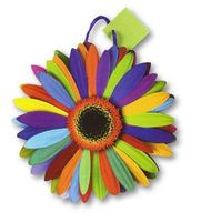 Pack of 6 Flower Power Medium Die Cut Gift Bags