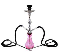 2 hose 20" Pink Hookah shisha nargila bar narguile nargile glass water Vase pipe