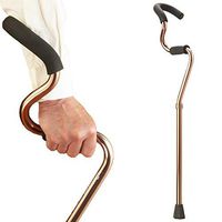 StrongArm Comfort Cane + Lightweight Adjustable Walking Cane + Stabilizes Wrist & Provides Extra Support & Stability + Ergonomic Hand & Forearm Grip + FSA/HSA Eligible (Bronze)