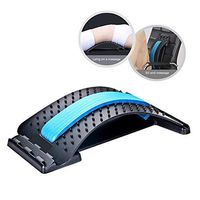 OLIECO Back Massage Stretcher for Pain Relief Lumbar Support Lower and Upper Back Stretching Spinal Muscle Pain Relief Device (Blue and Black)
