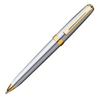 Sheaffer Prelude Ball Point, Brushed Chrome Plate Finish with 22K Gold Plate Trim (SH/342-2) by Sheaffer