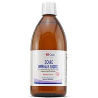 3Care® Omega 3 TG Fish Oil Liquid 500mL (100 Serving) Bottle 1,400mg [ 460mg DHA + 740mg EPA + 200mg Other Omega 3 Fatty Acids ] Natural Lemon Flavor Supplement for Heart, Joint & Cholesterol Health