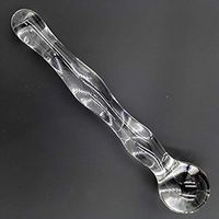 Mini Small Natural Ultra-Smooth Double Ended Sided Crystal Skin Friendly Clear Glass Stick for Women Men Female Beginners HSTR002