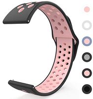 Sunnywoo 20mm Watch Silicone Watch Band Strap with Quick Release Pins Compatible with Garmin Vivoactive 3,Samsung Galaxy Watch 42mm /Ticwatch E and All The 20mm Width Smart and Traditional Watch Lugs