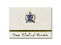 Signature Announcements Dan Chadwick Campus (Longview, TX) Graduation Announcements, Presidential style, Basic package of 25 with Gold & Blue Metallic Foil seal