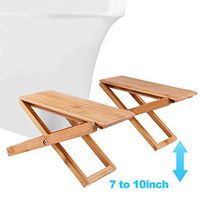 Squatting Toilet Stool, Folding Bamboo Wood Squat Stools, Ultra-Portable, Adjustable Bathroom Toilet Stool (One Pair)