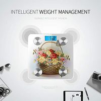 Beautiful Bouquets in Flower Baskets Fat Weight Scale Infant Scale Digital Bluetooth Body Scale Tracks 8 Key Compositions Analyzer Sync with Fitness Apps 400 Lbs