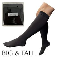 Presadee Closed Toe Big Tall Traditional 20-30mmHg Compression Sock (5XL,Black)