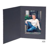 Black Portrait Folder: Plain Border for 8" x 10" horizontal prints