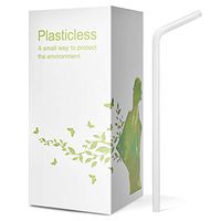 200-Pack 100% Plant-Based Compostable Straws - Plasticless Biodegradable Flexible Drinking Straws - A Fantastic Eco Friendly Alternative to Plastic Straws
