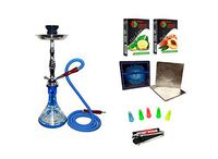 Zebra Smoke Series: Blue 18" Cloud Hookah Single Hose