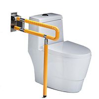 WAOBE Stainless Steel Bathroom Grab Bar Handrail/Wall Mounted Straight Towel Holder/Shower Aid & Safety Support Handrail Bathroom Handrail for The Old Man's Safe Toilet, Yellow