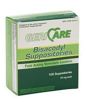 BISACODYL 10MG LAXATIVE SUPPOSITORIES BISAC-EVAC (100/Box)