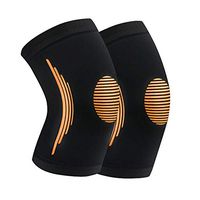 Slendima 1Pc Knee Pad Training Brace Support Guard Football Basketball Elastic Sport Gym Exercise Knee Protector Orange M