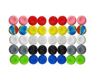 BeautyMood 40pcs Colorful Silicone Accessories Replacement Parts Thumb Grip Cap Cover For PS2, PS3, PS4, XBox 360, XBox One Controller