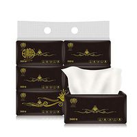 Blusea Natural Wood Pulp Household Napkins, 3-Layer Toilet Paper Towels, Skin-Friendly Facial Tissues, 6Packs