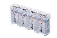 Storacell by Powerpax SlimLine 9V Battery Caddy, Clear, Holds 4 Batteries