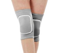 DU&HL Kneepads, Knee Support, Knee Sleeves Brace Protector Pad, Kids Breathable Thicked Crashproof Antislip Dance Cotton Knee Pads Brace Wrap Tape for Kids Sport/Dancing, Gray, L
