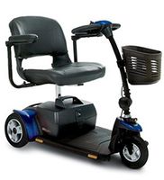 Pride Mobility - Go-Go Elite Traveller Plus - Lightweight Travel Scooter - 3-Wheel - Blue