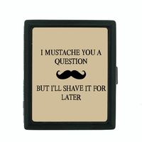 Metal Cigarette Case Holder Box the 2nd Mustache Design-001