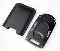 Visol Guillotine Pocket Cigar Cutter - Black with Free Laser Engraving Options (Two Lines)