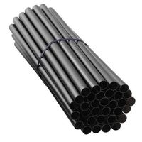 100 GIANT Drinking Straw 10" BLACK Wrapped/Smoothie Straw
