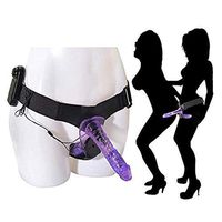 Adjustable Straps Perfect Size Adult Men Hollow Strap On Silicone Empty fits Most Men and Women - Purple -v1