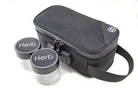 Hush Smell-Proof Case Kit with Combination Lock and 2 Air Tight Jars - Ideal for Herbs, Spices, Medicines, Smoking Accessories - Secures All Odors - Black