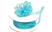 3mm-1/8" Organza Pull Bow Ribbon Turquoise 50yd