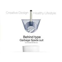 Small Upright Sweep Set, Howstar New Material Home Casual Environmental Recycle Upright Dustpan Lobby Sweep Set With Extendable Broom (Grey)