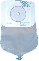 Cymed One-piece Urostomy Pouch with Pre-cut MicroSkin Barrier and 3mm Thin MicroDerm Washer 7/8" Stoma Opening, 9" L, Clear, Odor-proof Film, Comfort Backing, Latex-free (Box of 10 Each)
