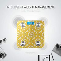 LYAOE Bluetooth Body Fat Scale Geometric Morocco Inspired Smart Wireless Scale with LCD Display Measuring Body Weight Bmi and Health Digital Scale
