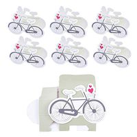 NBEADS 60 Pcs Unfolded Bicycle Design Paper Favor Gift Boxes, Fashion Creative Bicycle Theme Candy Favor Boxes Bicycle Paper Boxes for Baby Shower Wedding Birthday Party Decorations, Dark Khaki