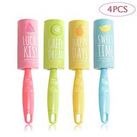 Extreme Sticky Pet Hair Lint Remover, Fruit Pattern Lint Roller 30 Sheets, Pack of 4 (4 Bigger Lint Roller)