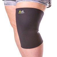 BraceAbility Plus Size Neoprene Knee Sleeve | Compression Support Brace for Bariatric Women & Men with Big Thighs & Arthritis Joint Pain (L)
